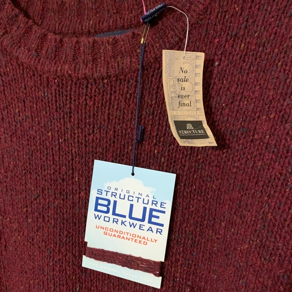 NWT VTG Structure Blue Workwear Crewneck Sweater - Picture 3 of 7